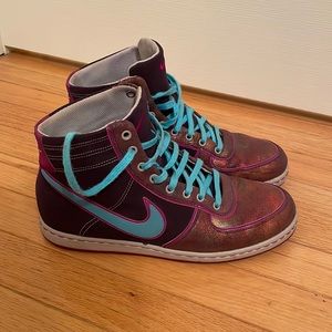 Purple Nike air high top sneakers